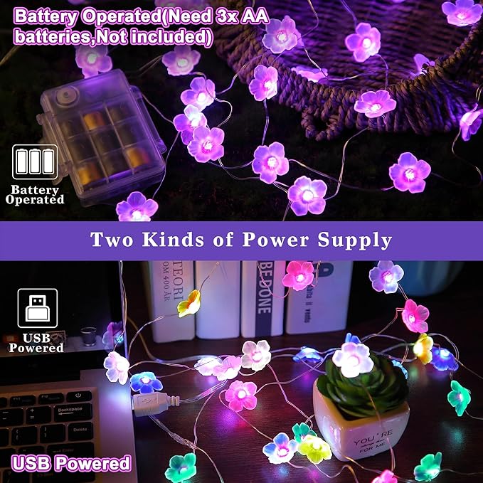 4-Pack Outdoor String Lights, 13ft Waterproof LED