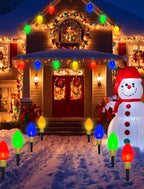 8 LED Christmas Twinkle Lights, 14ft Waterproof for Backyard