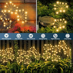 2-Pack Solar Pathway Lights, Waterproof LED Driveway Lights