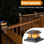 6-Pack Pole Lantern for Outdoor Posts, Waterproof