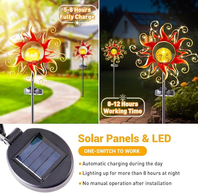 Solar Driveway Path Lights, Waterproof