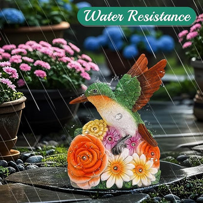 Linkax Birthday Easter Gifts for Adults Women Mom Grandma, Hummingbird Statue Solar Lights Outdoor Garden Decor for Outside Patio Yard Front Porch Balcony Home, Gardening Housewarming Gifts New Home