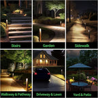 Black Solar Pathway Lights 6-Pack, Garden LED