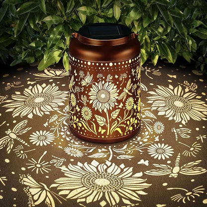 Birthday Gifts for Women Mom Grandma, Sunflower Gardening Gifts for Women, Solar Lantern Outdoor Waterproof Garden Decor Hanging Solar Lights Yard Decorations Outdoor, Backyard, Patio, Porch
