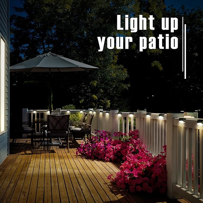 Solar Step Lights 20-Pack, Waterproof Deck
