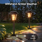 10-Pack Solar Landscape Lights for Driveway