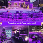 33ft LED Rope Lights, Remote Control Color-Changing
