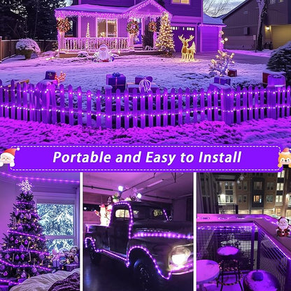 33ft LED Rope Lights, Remote Control Color-Changing