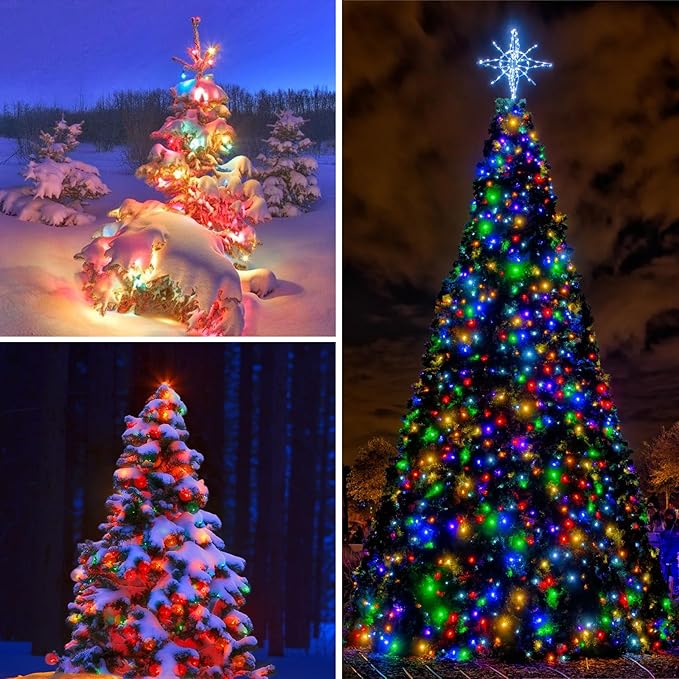 2-Pack Christmas String Lights, 180ft 500 LED Waterproof Twinkle Lights