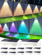 12-Pack Fence Solar Lights, Waterproof LED