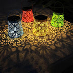 Garden Solar Lantern Set 4-Pack, Metal Garden Lighting