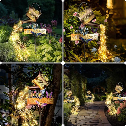 Solar Watering Can Light, Solar Lights Outdoor Decor, Garden Decor Lights for Yard, IP65 Waterproof Hanging Lantern Lights, Gifts for Women Mom, for Yard Patio Lawn Pathway Landscape