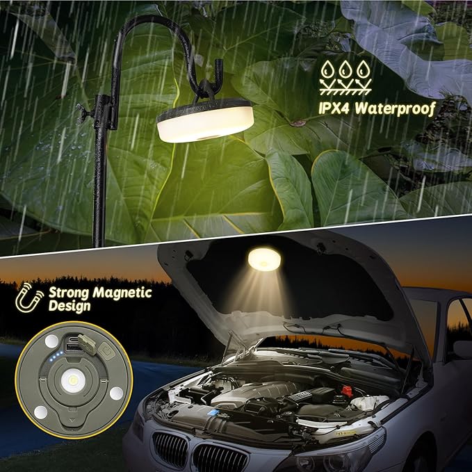 2-Pack Backyard String Lights, 8ft Weatherproof LED