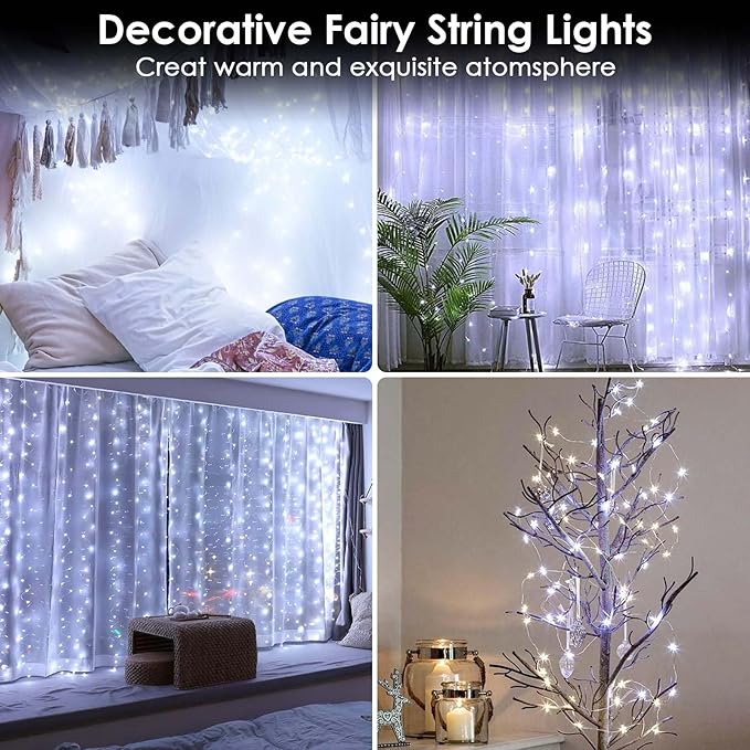 16ft Christmas LED String Lights, Waterproof Timer Lights