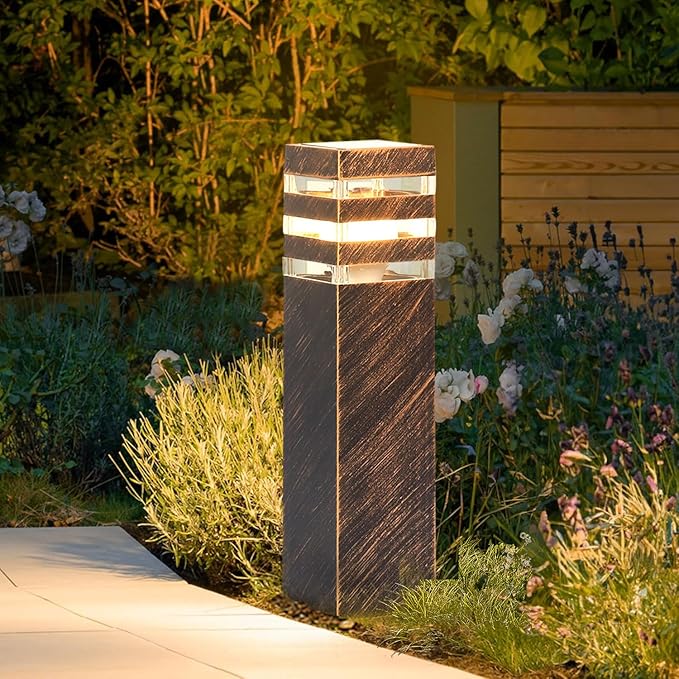 Bronze Solar Patio Post Lights, Outdoor LED Caps