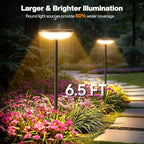 6-Pack Solar Pathway Lights, Waterproof LED Driveway Lights