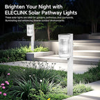 6-Pack Cool White Solar Path Lights, Outdoor Walkway LED