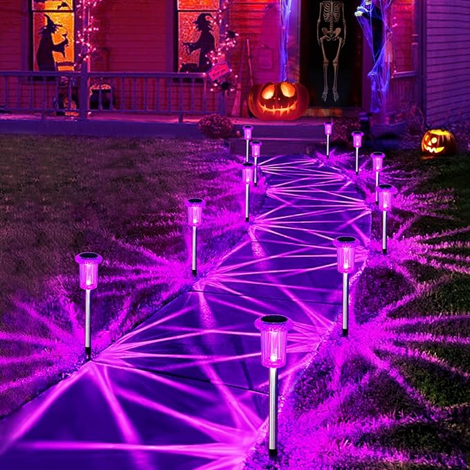 10-Pack Solar Path Lights, Outdoor Garden LED