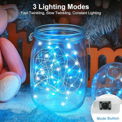30-Pack 20 LED Christmas Twinkle Lights, 7ft Waterproof for Yard