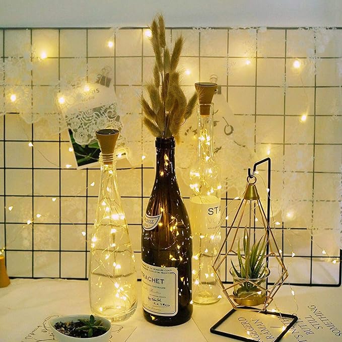 Christmas Fairy Lights 8-Pack, 20 LED Battery Twinkle Lights