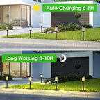 12-Pack Solar Landscape Lights for Driveway