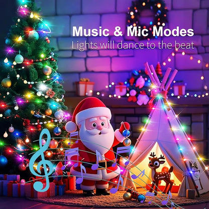 Christmas Backyard String Lights, 16ft 50 LED Waterproof