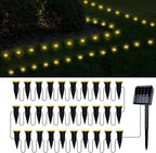 Solar Ground Disk Lights, Warm White Waterproof LED