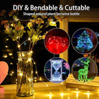 12-Pack 30 LED Christmas Twinkle Lights, 10ft Waterproof for Yard