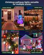 Pathway Christmas Lights Outdoor, 51.4ft 40 Bulb Lights with Stakes, Multicolor