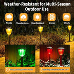 4-Pack Solar Pathway Lights, Waterproof LED Garden Lights