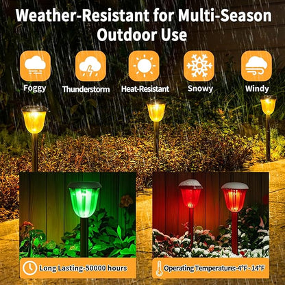 Solar Pathway Light for Outdoor, Solar Powered Pathway Landscape Lighting for Garden, 4 Pack Waterproof Solaire Walkway Light Landscape Lights for Driveway Lawn Patio Sidewalk Yard