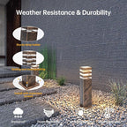 Bronze Solar Patio Post Lights, Outdoor LED Caps