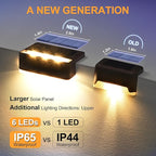 16-Pack Solar Patio Step Lights, Warm White Waterproof