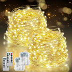 2-Pack 134ft Christmas LED String Lights, Waterproof Timer Lights