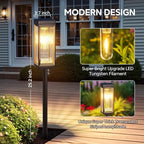 Solar Garden Path Lights 2-Pack, Waterproof