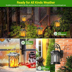 Solar Courtyard Lanterns 6-Pack, Yard Hanging LED Decor