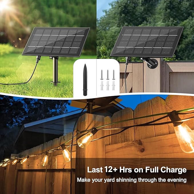 120ft Outdoor Edison String Lights, Weatherproof