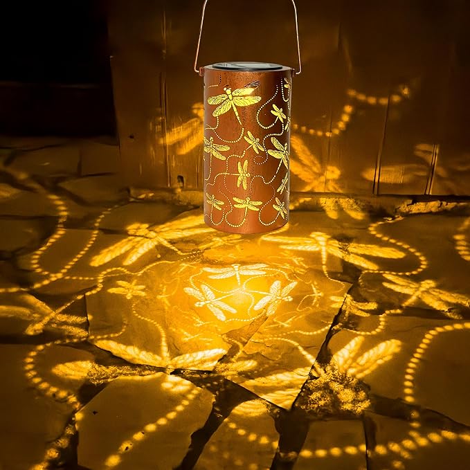 Dragonfly Solar Lanterns, Waterproof LED Backyard Lights