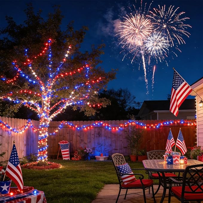 33ft White Outdoor Edison String Lights, Weatherproof