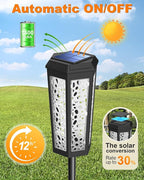 Warm White Solar Pathway Lights 8-Pack, Driveway LED
