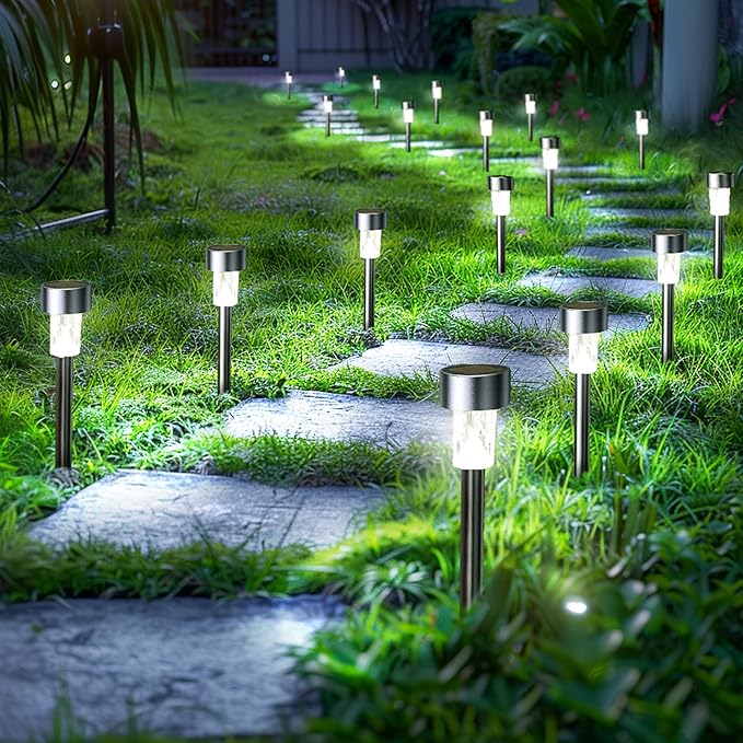 Solar Pathway Lights 24-Pack, Driveway LED