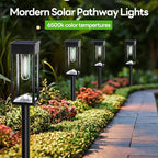 6-Pack Solar Pathway Lights, IP65 Waterproof LED Yard Lights