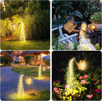 Flower Solar Lanterns, Waterproof LED Patio Lights
