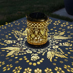 Rustic Hummingbird Solar Lanterns for Garden, Waterproof LED