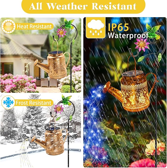Solar Hummingbird Garden Statue Light, Outdoor Decor