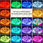 33ft Warm White Outdoor Edison String Lights, Weatherproof