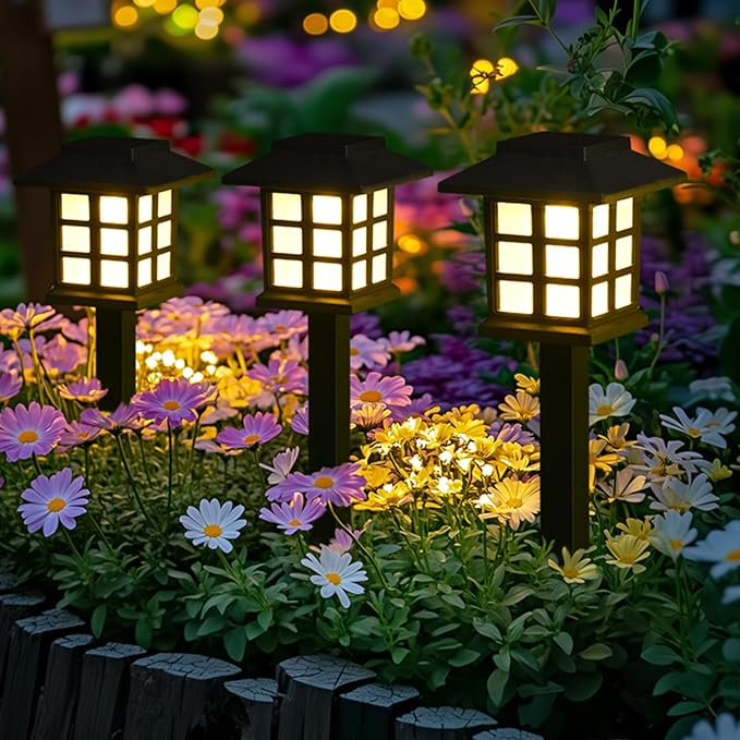 10-Pack Solar Landscape Lights for Driveway