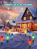 2-Pack Christmas String Lights, 7ft 9 LED Waterproof Twinkle Lights