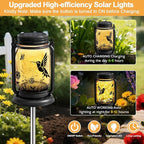Hummingbird Solar Lanterns, Waterproof LED Outdoor Lights