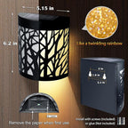 2-Pack Warm White Solar Deck Lights, Outdoor LED